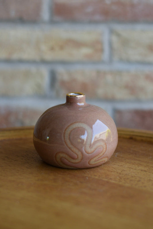 Bud Vase // Rose Squiggles, Gold