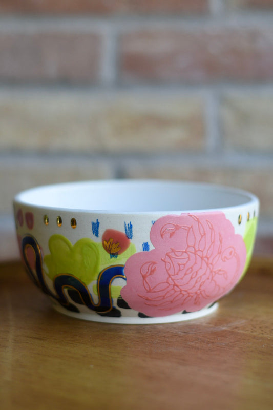 Vessel for Tables, Treats, and Trinkets 1 // Scorpion, Neon, Gold