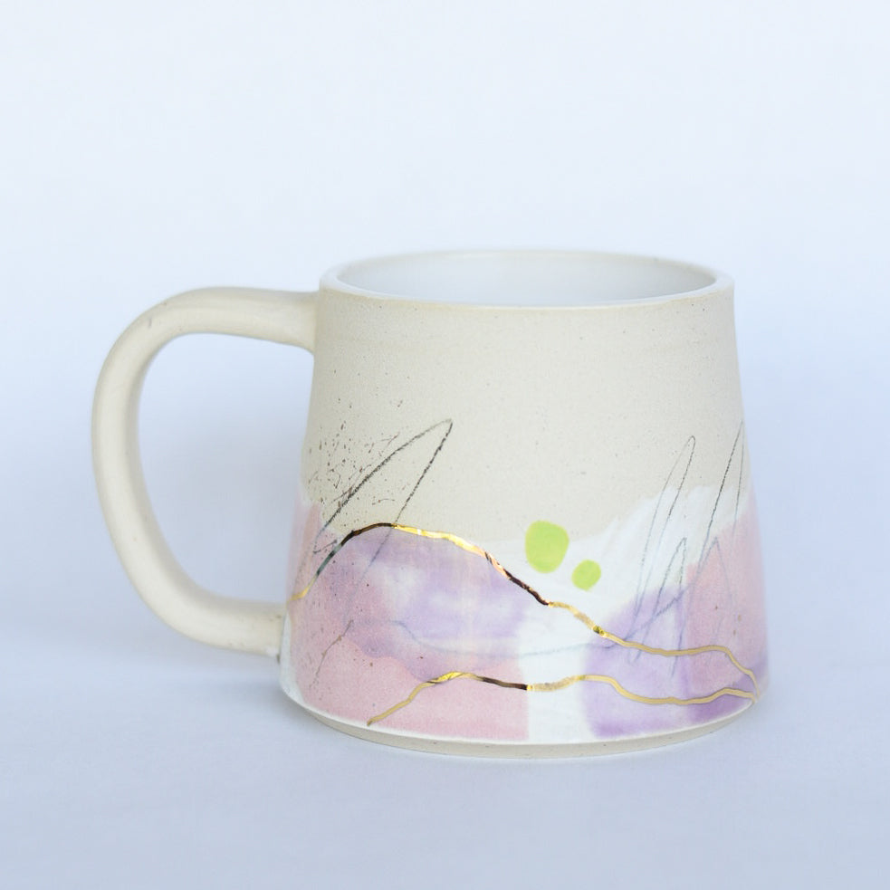 Mug // Purple, Pink, Gold