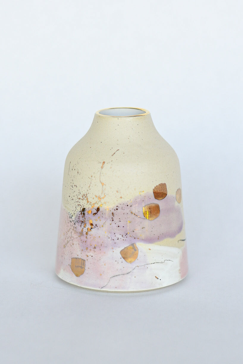 Bud Vase // Purple, Pink, Gold