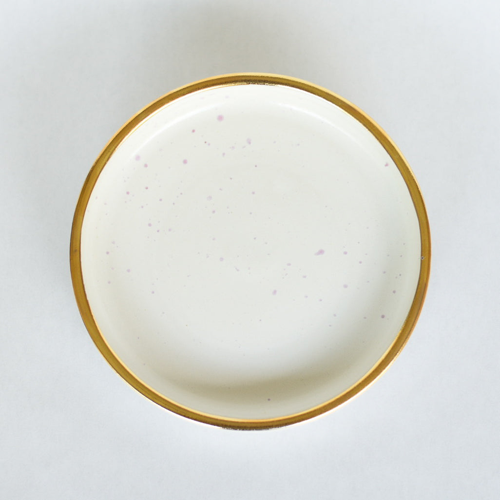 Round Tray // White, Pink, Gold