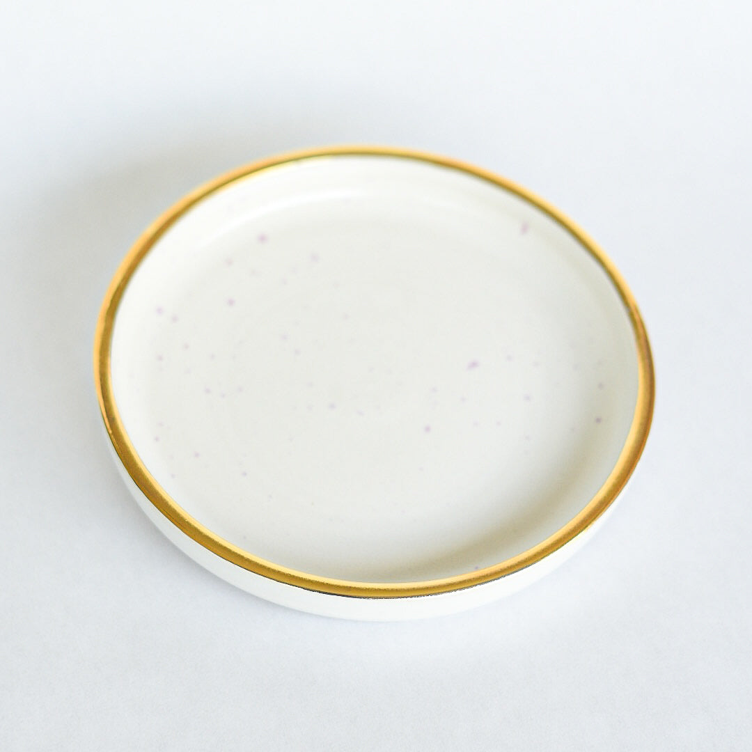 Round Tray // White, Pink, Gold
