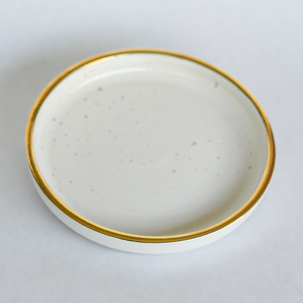 Round Tray // White, Pink, Gold