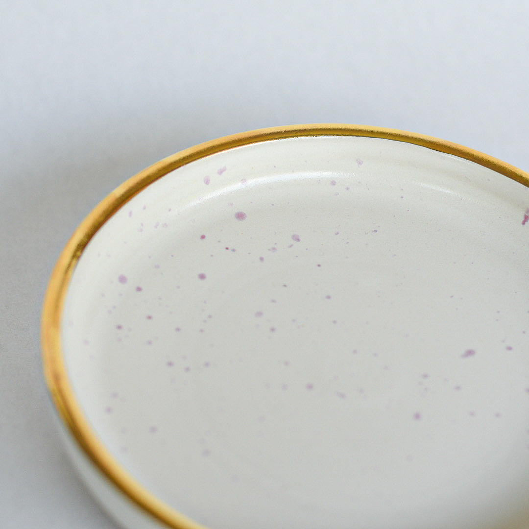 Round Tray // White, Pink, Gold