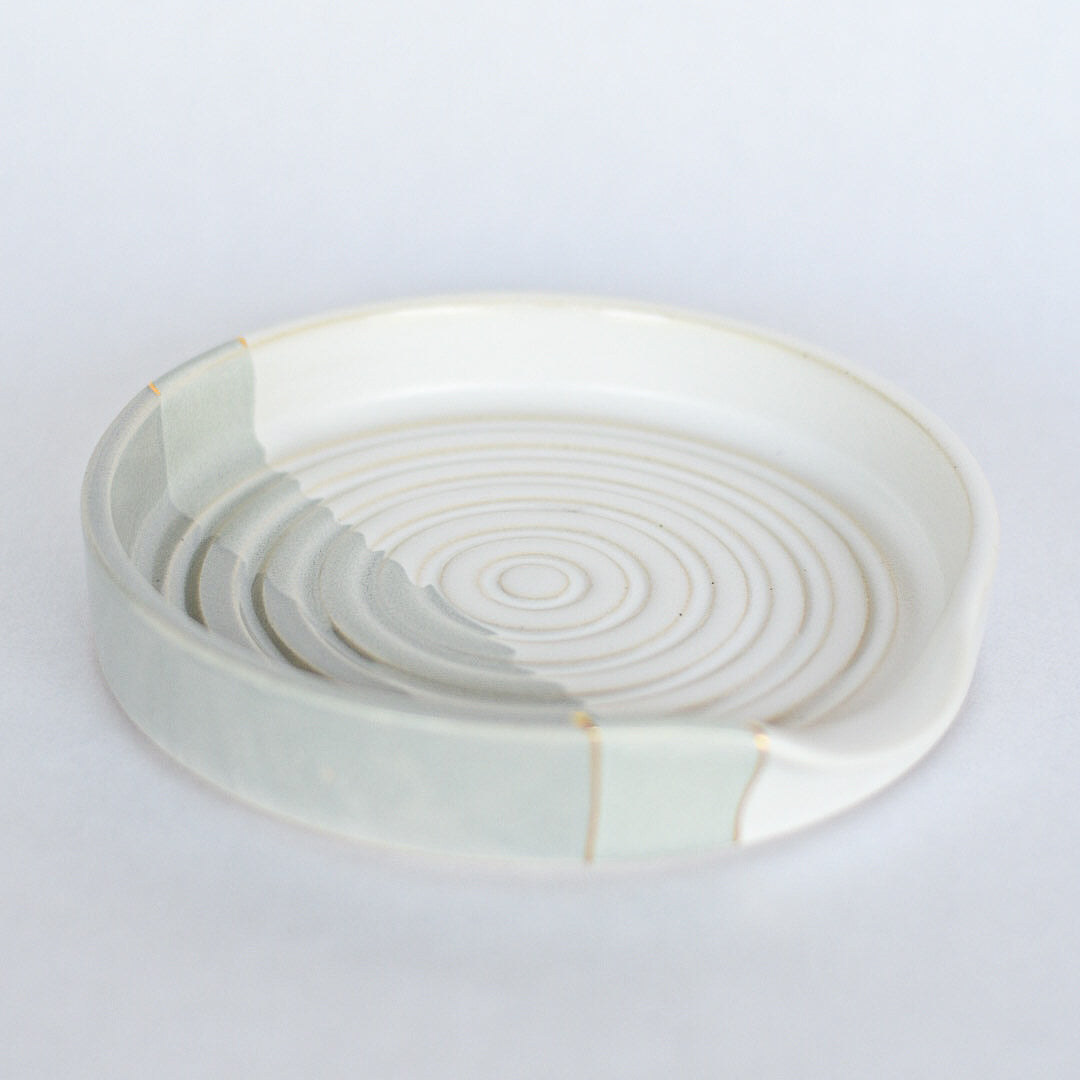 Spoon Rest // Grey, White, Gold