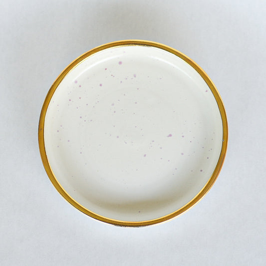 Round Tray // White, Pink, Gold